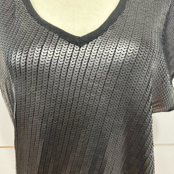 Prins sequin asymmetrical V-Neck top NWT, Size L - Picture 4 of 8